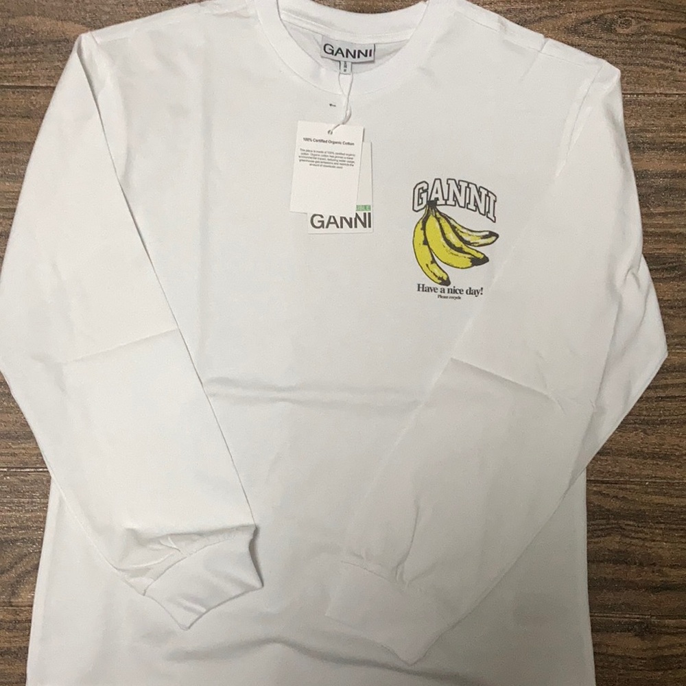 Women’s Ganni banana Pattern Long top size Medium